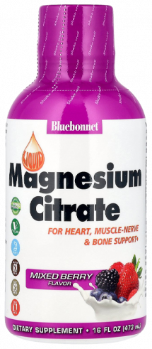Bluebonnet Nutrition Liquid Magnesium Citrate, Жидкий Магний Цитрат, 472 мл