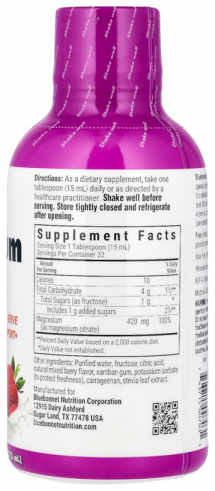 Bluebonnet Nutrition Liquid Magnesium Citrate, Жидкий Магний Цитрат, 472 мл