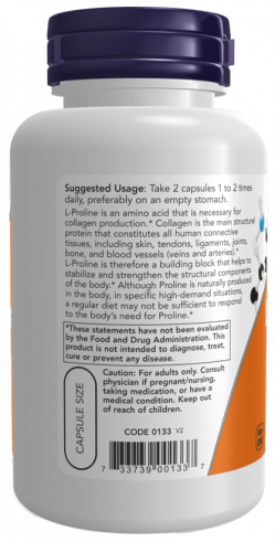NOW L-Proline, 120 капсул NOW L-Proline, 120 капсул