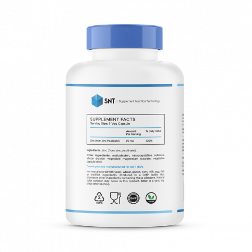 SNT Zinc Picolinate, Цинк Пиколинат, 150 капсул