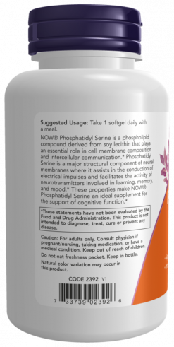 NOW Phosphatidyl Serine 300 mg, 50 капсул