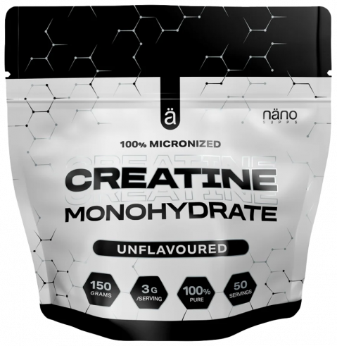 Nano supps 100% Micronized Creatine Monohydrate, 100% Микронизированный Креатин Моногидрат, 150 грамм