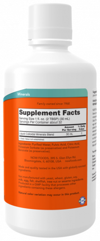 NOW Colloidal Minerals, 946 мл