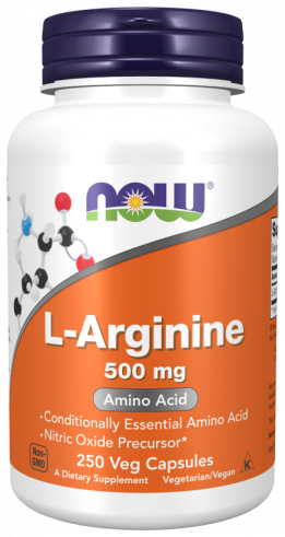 NOW L-Arginine 500 mg, 250 капсул