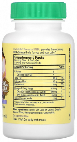 ChildLife Prenatal DHA, 30 капсул