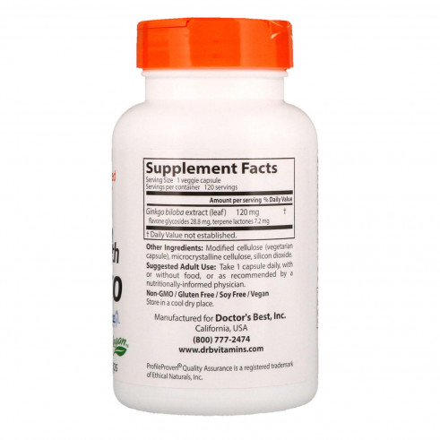 Doctor's Best Extra Strength Ginkgo, 120 капс