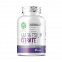 Nature Foods Magnesium Citrate 600mg + B6, 90 капсул